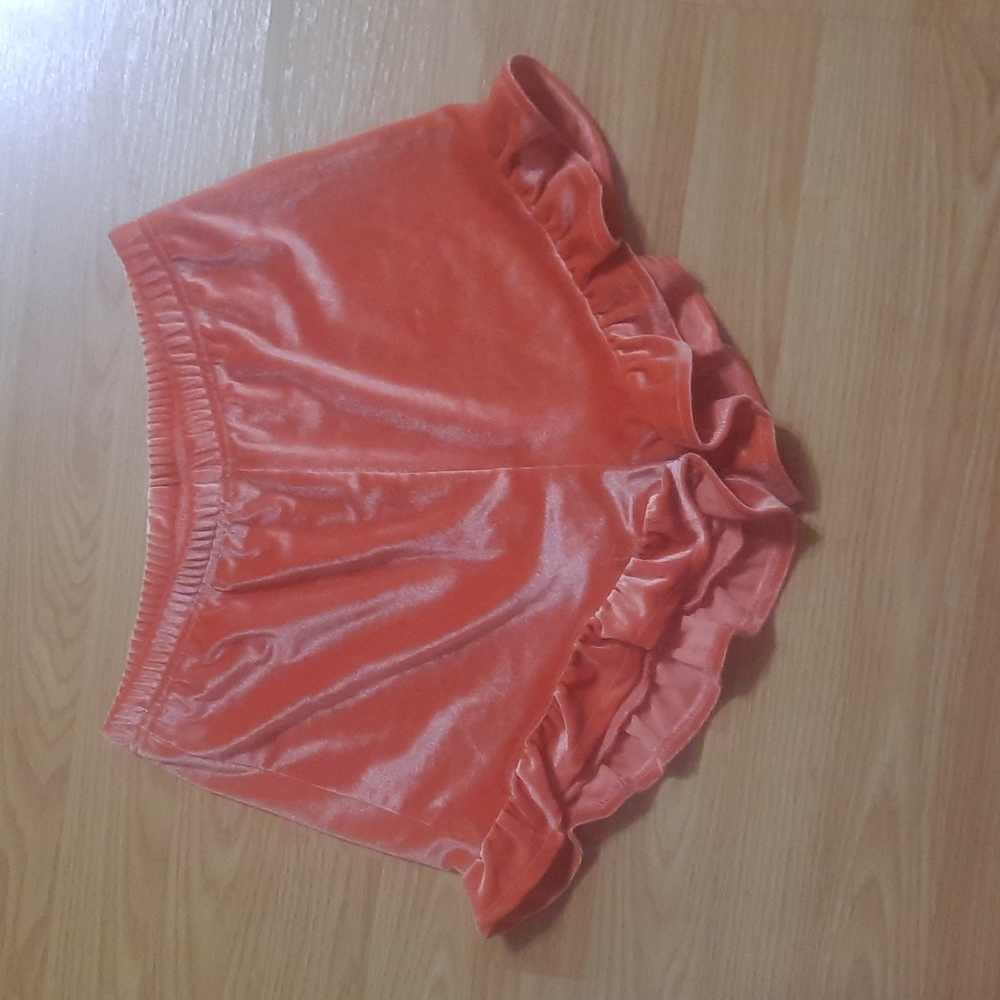 Velvet Ruffled Shorts